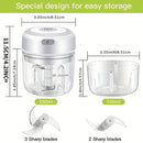 Portable Mini Chopper - Rechargeable USB Masher with Powerful