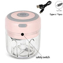 Portable Mini Chopper - Rechargeable USB Masher with Powerful